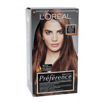 L'Oréal Paris Préférence Récital 60 ml barva na vlasy pro ženy poškozená krabička 5,25-M2 Antigua na barvené vlasy; na všechny typy vlasů