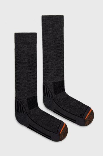 Ponožky ze směsi vlny Peak Performance šedá barva