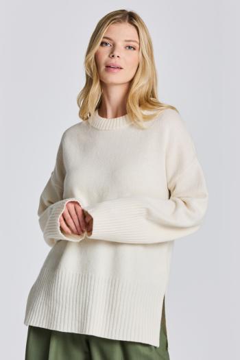 SVETR GANT D1. LOUNGE C-NECK SWEATER hnědá S