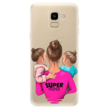 Odolné silikonové pouzdro iSaprio - Super Mama - Two Girls - Samsung Galaxy J6