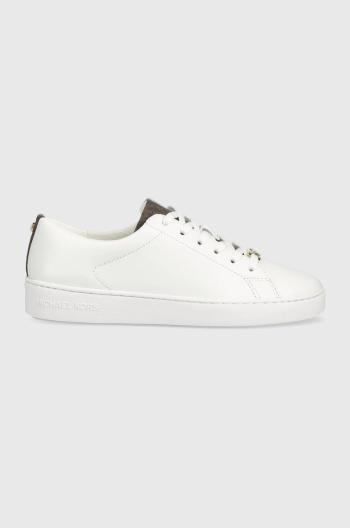 Kožené sneakers boty MICHAEL Michael Kors Keaton bílá barva