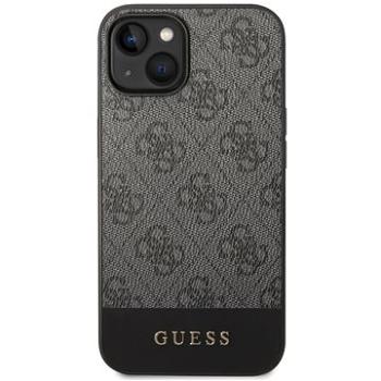 Guess 4G Stripe Zadní Kryt pro iPhone 14 Plus Grey (GUHCP14MG4GLGR)