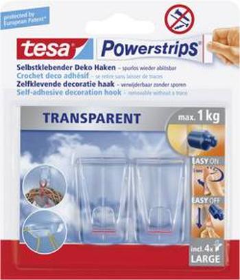 Pásky tesa®® háček transparentní transparentní 58813-0-0 tesa Množství: 2 ks