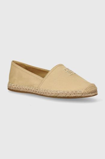 Espadrilky Tommy Hilfiger EMBROIDERED FLAT ESPADRILLE béžová barva, FW0FW07721