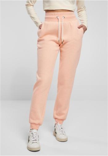 Urban Classics Ladies High Waist Color Melange Sweat Pants papaya melange - S