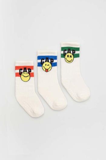 Kojenecké ponožky GAP 3-pack béžová barva