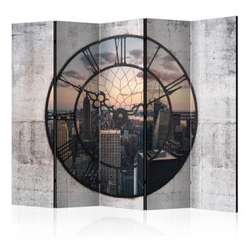 Paraván NYC Time Zone Dekorhome 225x172 cm (5-dílný)