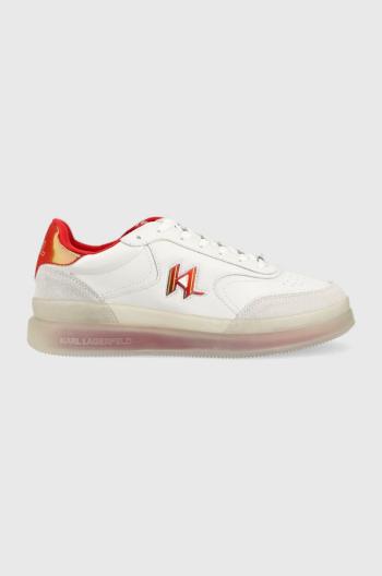 Kožené sneakers boty Karl Lagerfeld KL53426 BRINK bílá barva