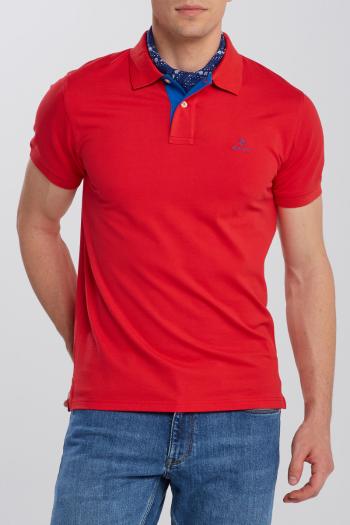 POLOKOŠILE GANT CONTRAST COLLAR PIQUE SS RUGGER červená XL