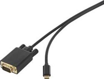 USB / VGA kabel Renkforce [1x USB-C™ zástrčka - 1x VGA zástrčka] černá 1.80 m