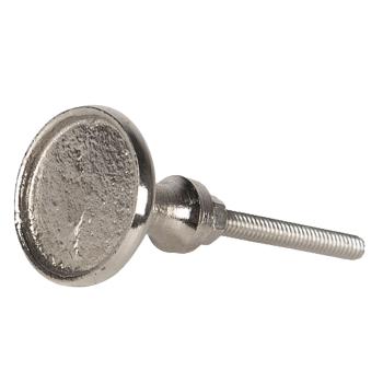 Stříbrná kulatá kovová úchytka- Ø 3*3 cm 64522