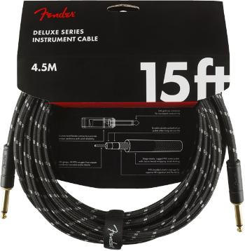 Fender Deluxe Series 15' Instrument Cable Black Tweed