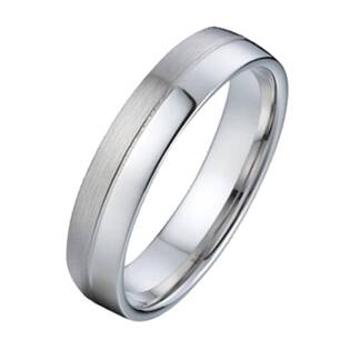NUBIS® NSS3017 Pánský snubní ocelový prsten šíře 4 mm - velikost 66 - NSS3017-66
