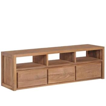 TV stolek masivní teak s přírodním povrchem 120x30x40 cm (246950)