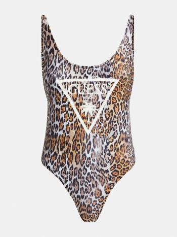 Guess GUESS dámské leopardí jednodílné plavky s trojúhelníkem
