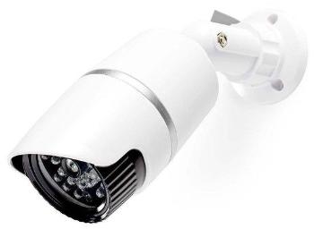 NEDIS atrapa bezpečnostní kamery s infračervenou LED/ bullet/ IP44/ venkovní/ bílá, DUMCB20WT