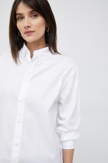 Bavlněné tričko Polo Ralph Lauren bílá barva, relaxed, s klasickým límcem