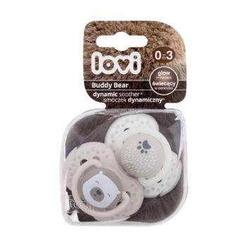 LOVI Buddy Bear Dynamic Soother 0-3m 2 ks dudlík pro děti