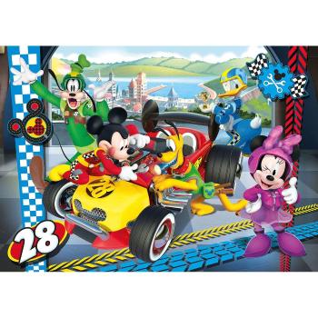 Clementoni Disney Supercolor Maxi Puzzle Mickey závodník 24 dílků