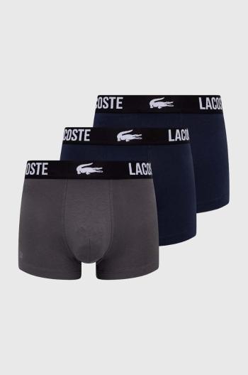 Boxerky Lacoste 3-pack pánské, černá barva