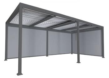 Bioklimatická pergola HWC-L46 3x6 se 3 bočními stěnami Antracit