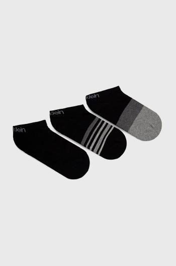 Ponožky Calvin Klein (3-pack) dámské, černá barva