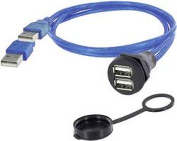 2x USB 2.0 typ A vestavná zásuvka encitech 1310-1028-01 M22, 1 ks