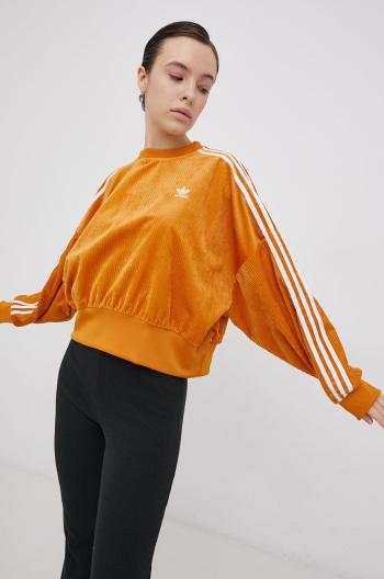 Mikina adidas Originals H37847 dámská, oranžová barva, hladká