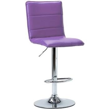 Barová židle fialová umělá kůže (249628)
