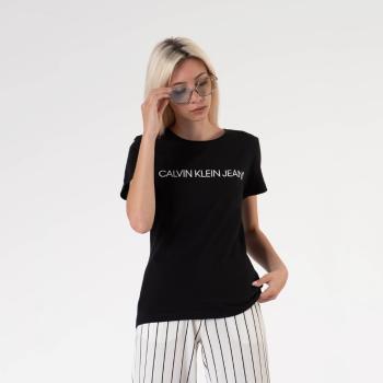 Calvin Klein dámské černé tričko Logo - L (099)