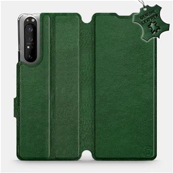 Flip pouzdro na mobil Sony Xperia 1 II - Zelené - kožené -   Green Leather (5903516242740)