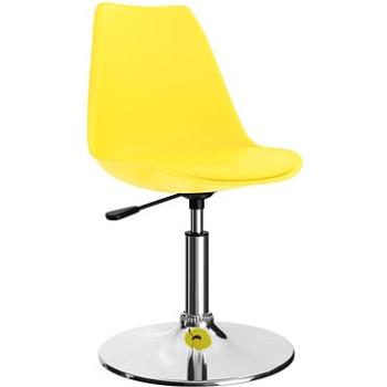Otočné jídelní židle 4 ks žluté umělá kůže (324208)