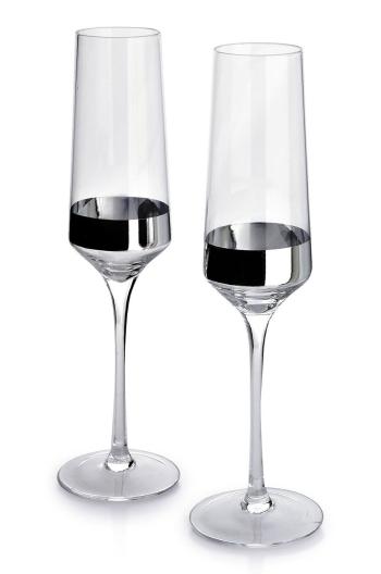 Affek Design sada sklenic na šampaňské Mirella Silver 220 ml (2-pack)