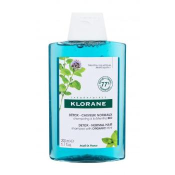 Klorane Aquatic Mint Detox 200 ml šampon pro ženy na citlivou pokožku hlavy; na suché vlasy