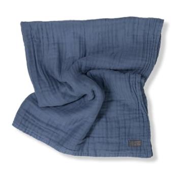 VINTER& BLOOM Deka Cuddle Blanket z vrstveného mušelínu Storm Blue