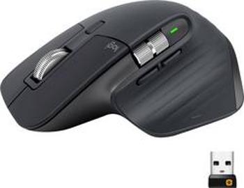 Optická Wi-Fi myš Logitech MX Master 3 Advanced 910-005694, ergonomická, skleněný povrch, integrovaný scrollpad, grafit