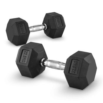 Capital Sports Hexbell 22,5 Dumbbell, pár jednoručních činek, 22,5 kg