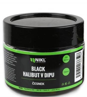 Nikl pelety v dipu black halibut - 15+20 mm 250 g česnek-15+20 mm/ 250 g/ příchuť česnek