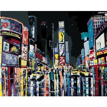 Diamondi - Diamantové malování - POHLED NA NOČNÍ NEW YORK, 40x50 cm, bez rámu a bez vypnutí plátna (603995A)