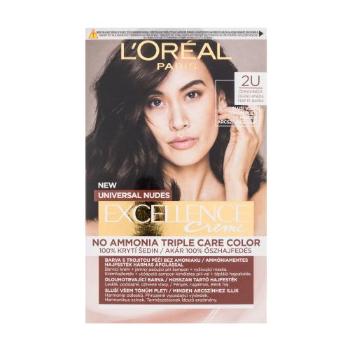 L'Oréal Paris Excellence Creme Triple Protection 48 ml barva na vlasy W poškozená krabička 2U Black-Brown na barvené vlasy; na všechny typy vlasů