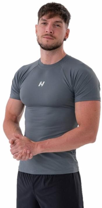 Nebbia Functional Slim-fit Grey L Fitness tričko