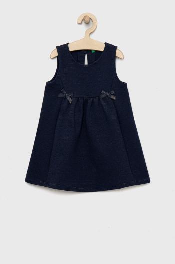 Dívčí šaty United Colors of Benetton tmavomodrá barva, mini