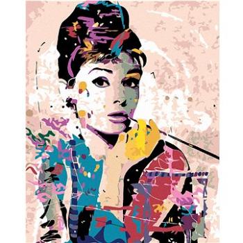 Diamondi - Diamantové malování - AUDREY HEPBURN, 40x50 cm, Vypnuté plátno na rám (601843B)