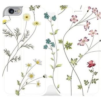 Flipové pouzdro na mobil Apple iPhone 8 - MD03S Tenké rostlinky s květy (5903226178391)