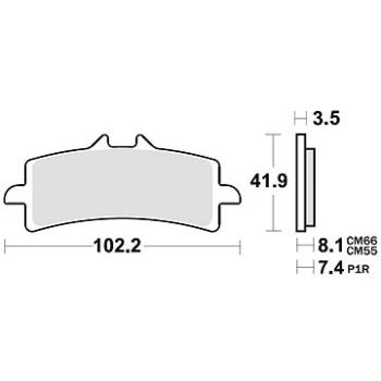 Braking brzdové destičky (sinterová směs CM55) (2ks) M501-230 (M501-230)