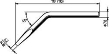 Pájecí hrot Ersa ERSADUR 082JD, zahnutý, 4,8 mm