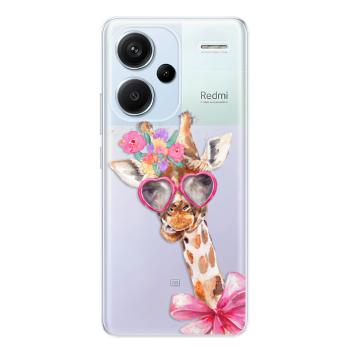 Odolné silikonové pouzdro iSaprio - Lady Giraffe - Xiaomi Redmi Note 13 Pro+ 5G