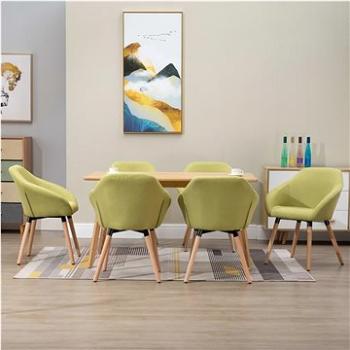 Jídelní židle 6 ks zelené textil (278422)