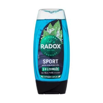 Radox Sport Mint And Sea Salt 3-in-1 Shower Gel 225 ml sprchový gel pro muže