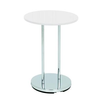 Odkládací stolek Raymond, 55 cm, bílá / chrom (HA00858)